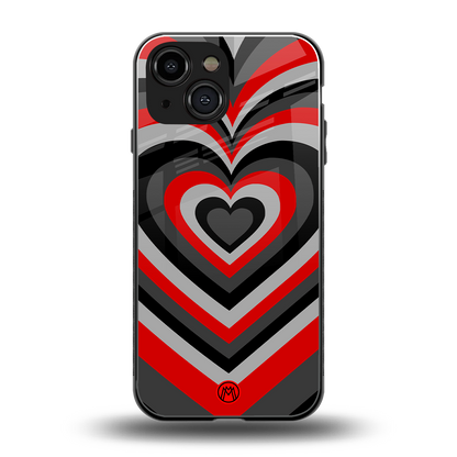 y2k red hearts lucifer edition back phone cover | glass case for iphone 13 mini