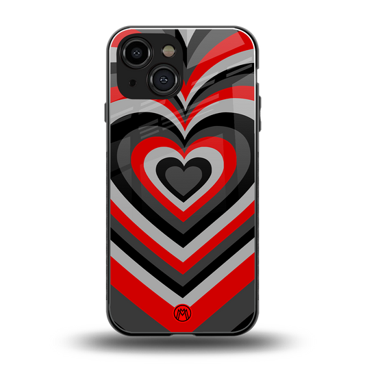 y2k red hearts lucifer edition back phone cover | glass case for iphone 13 mini