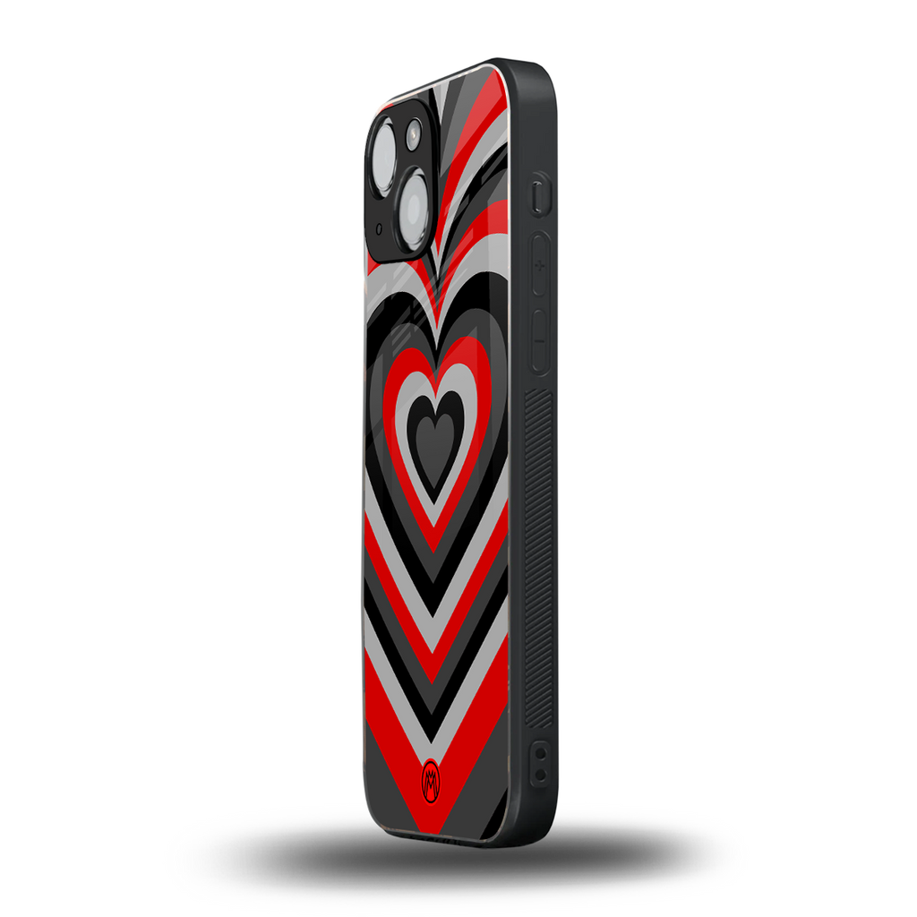 y2k red hearts lucifer edition back phone cover | glass case for iphone 13 mini