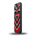 y2k red hearts lucifer edition back phone cover | glass case for iphone 13 mini