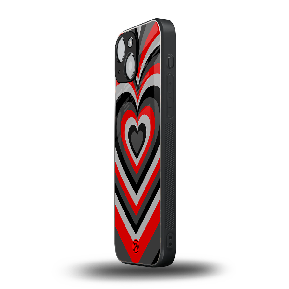 y2k red hearts lucifer edition back phone cover | glass case for iphone 13 mini