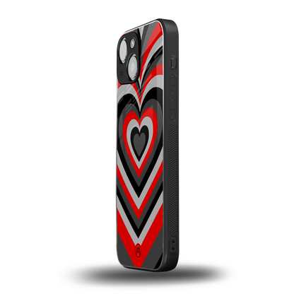 y2k red hearts lucifer edition back phone cover | glass case for iphone 13 mini