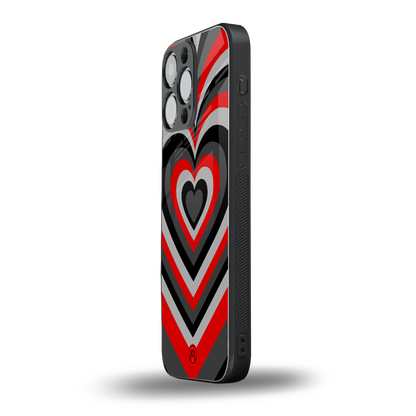 y2k red hearts lucifer edition back phone cover | glass case for iphone 13 pro max