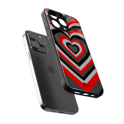 y2k red hearts lucifer edition back phone cover | glass case for iphone 13 pro