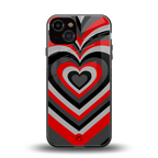 y2k red hearts lucifer edition back phone cover | glass case for iphone 13