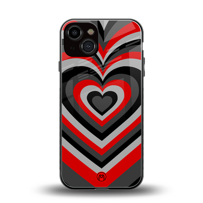 y2k red hearts lucifer edition back phone cover | glass case for iphone 13