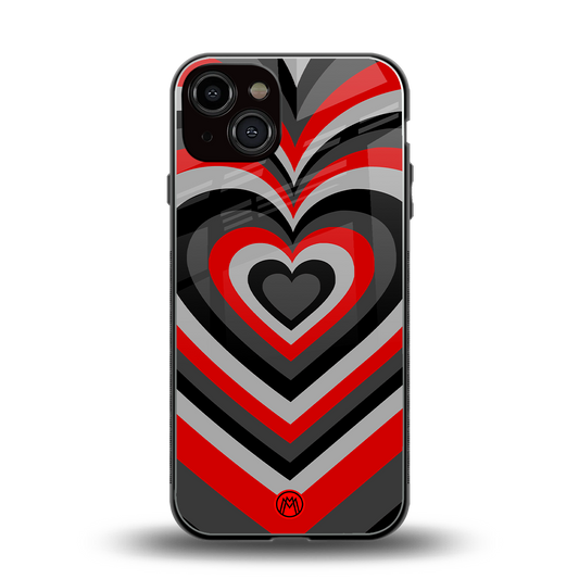 y2k red hearts lucifer edition back phone cover | glass case for iphone 13