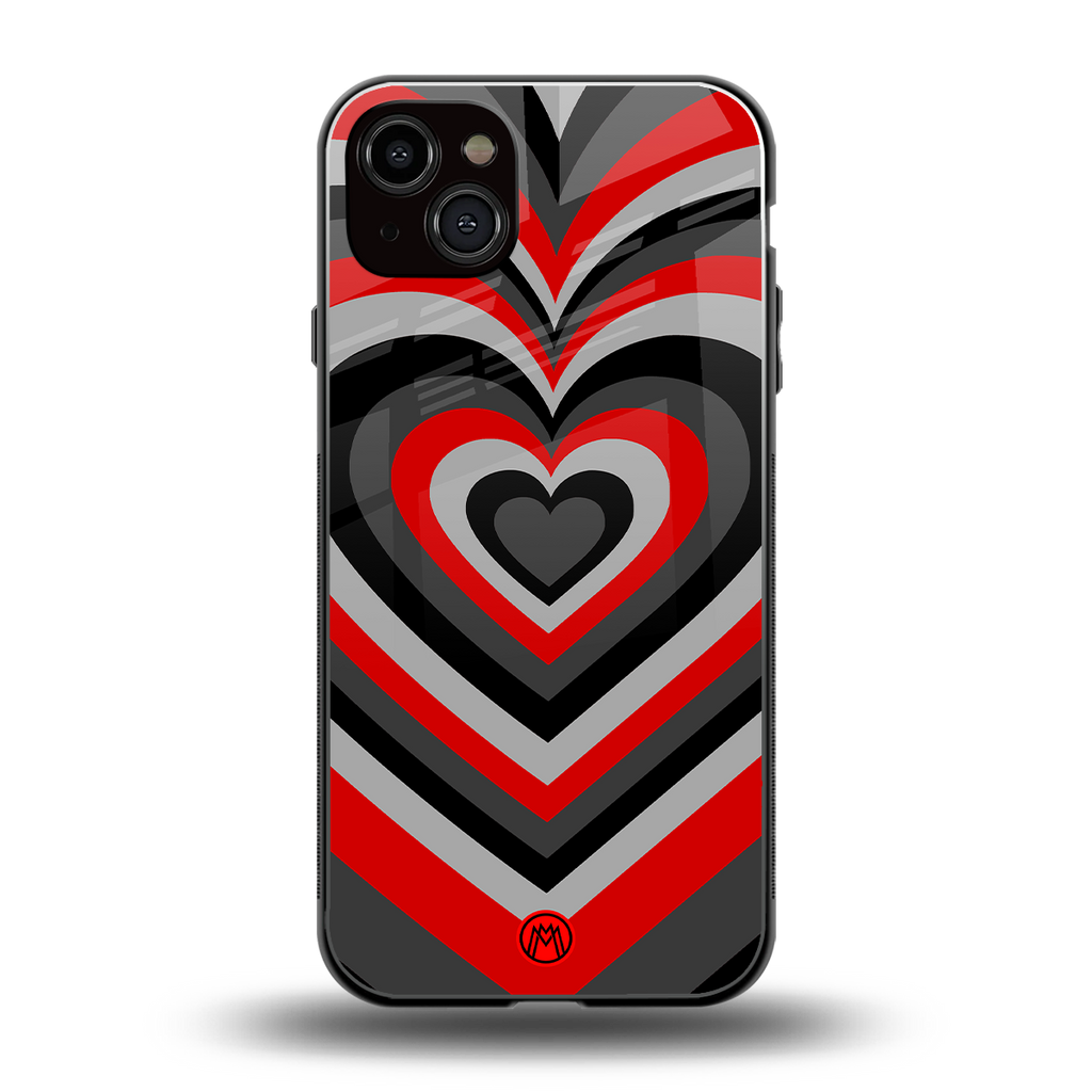 y2k red hearts lucifer edition back phone cover | glass case for iphone 15 plus