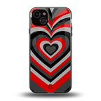 y2k red hearts lucifer edition back phone cover | glass case for iphone 14 plus