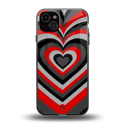 y2k red hearts lucifer edition back phone cover | glass case for iphone 14 plus