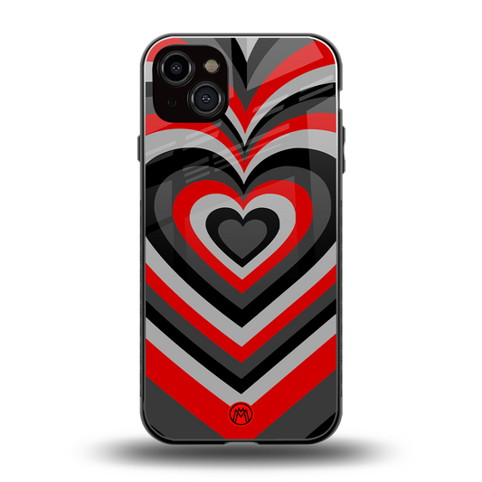 y2k red hearts lucifer edition back phone cover | glass case for iphone 14 plus