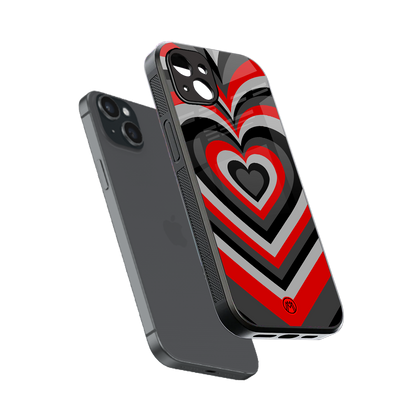 y2k red hearts lucifer edition back phone cover | glass case for iphone 14 plus