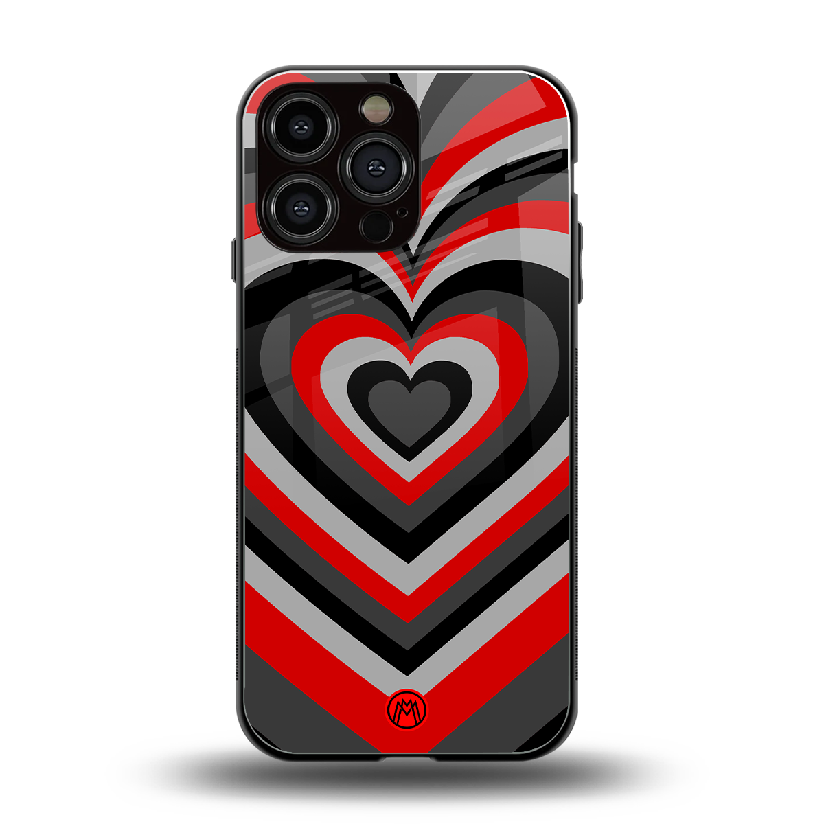 y2k red hearts lucifer edition back phone cover | glass case for iphone 15 pro max