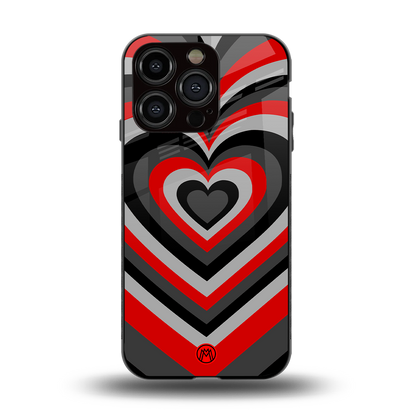 y2k red hearts lucifer edition back phone cover | glass case for iphone 15 pro