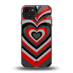 y2k red hearts lucifer edition back phone cover | glass case for iphone 14