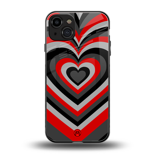 y2k red hearts lucifer edition back phone cover | glass case for iphone 14