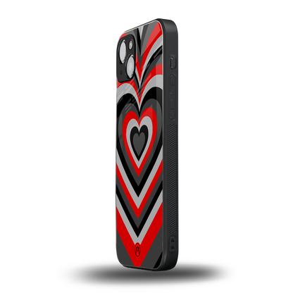 y2k red hearts lucifer edition back phone cover | glass case for iphone 14