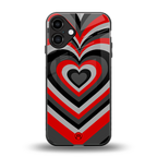 y2k red hearts lucifer edition back phone cover | glass case for iphone 16 plus