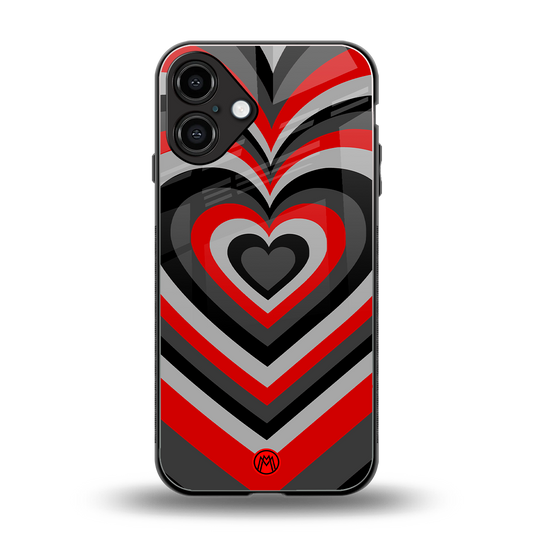 y2k red hearts lucifer edition back phone cover | glass case for iphone 16 plus