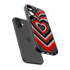 y2k red hearts lucifer edition back phone cover | glass case for iphone 16 plus