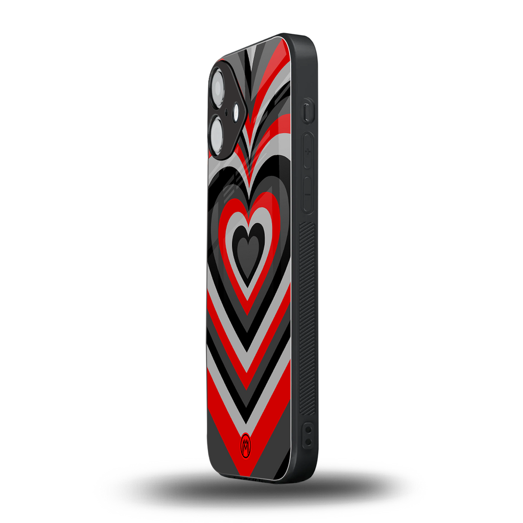 y2k red hearts lucifer edition back phone cover | glass case for iphone 16 plus