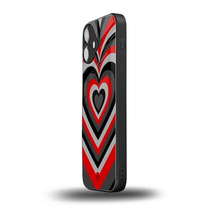 y2k red hearts lucifer edition back phone cover | glass case for iphone 16 plus