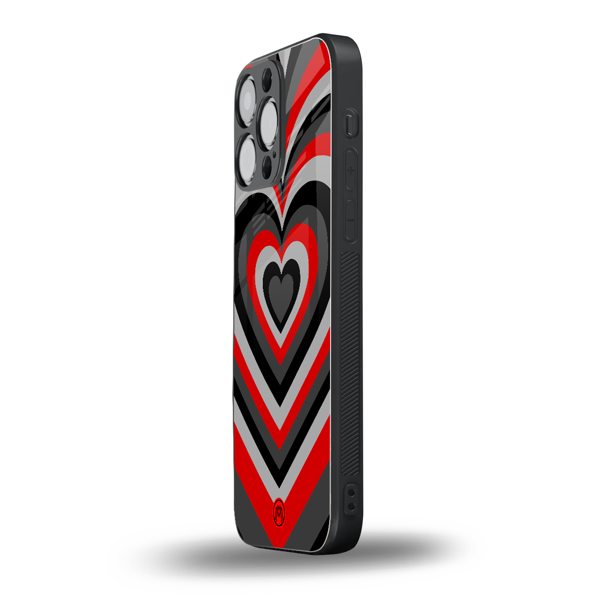 y2k red hearts lucifer edition back phone cover | glass case for iphone 16 pro max