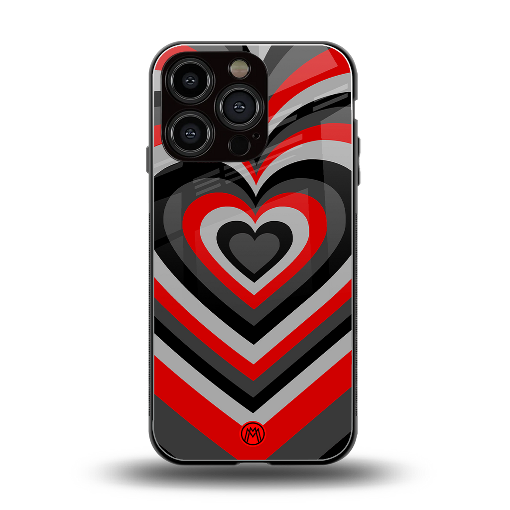 y2k red hearts lucifer edition back phone cover | glass case for iphone 16 pro