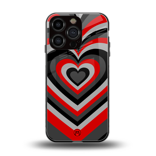 y2k red hearts lucifer edition back phone cover | glass case for iphone 16 pro