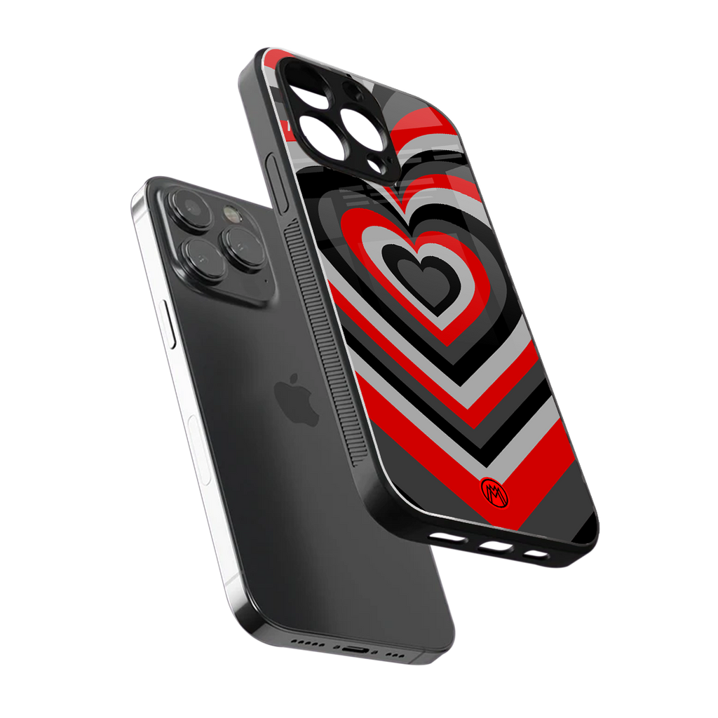 y2k red hearts lucifer edition back phone cover | glass case for iphone 16 pro