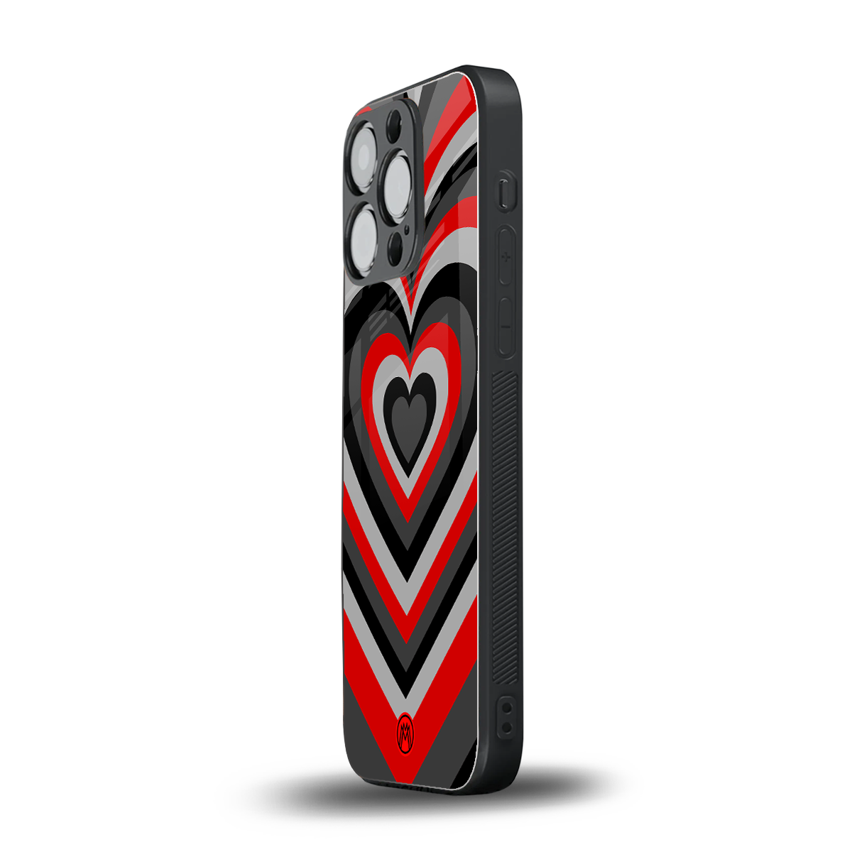 y2k red hearts lucifer edition back phone cover | glass case for iphone 16 pro