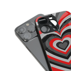 y2k red hearts lucifer edition back phone cover | glass case for iphone 16 pro