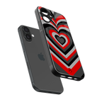 y2k red hearts lucifer edition back phone cover | glass case for iphone 16