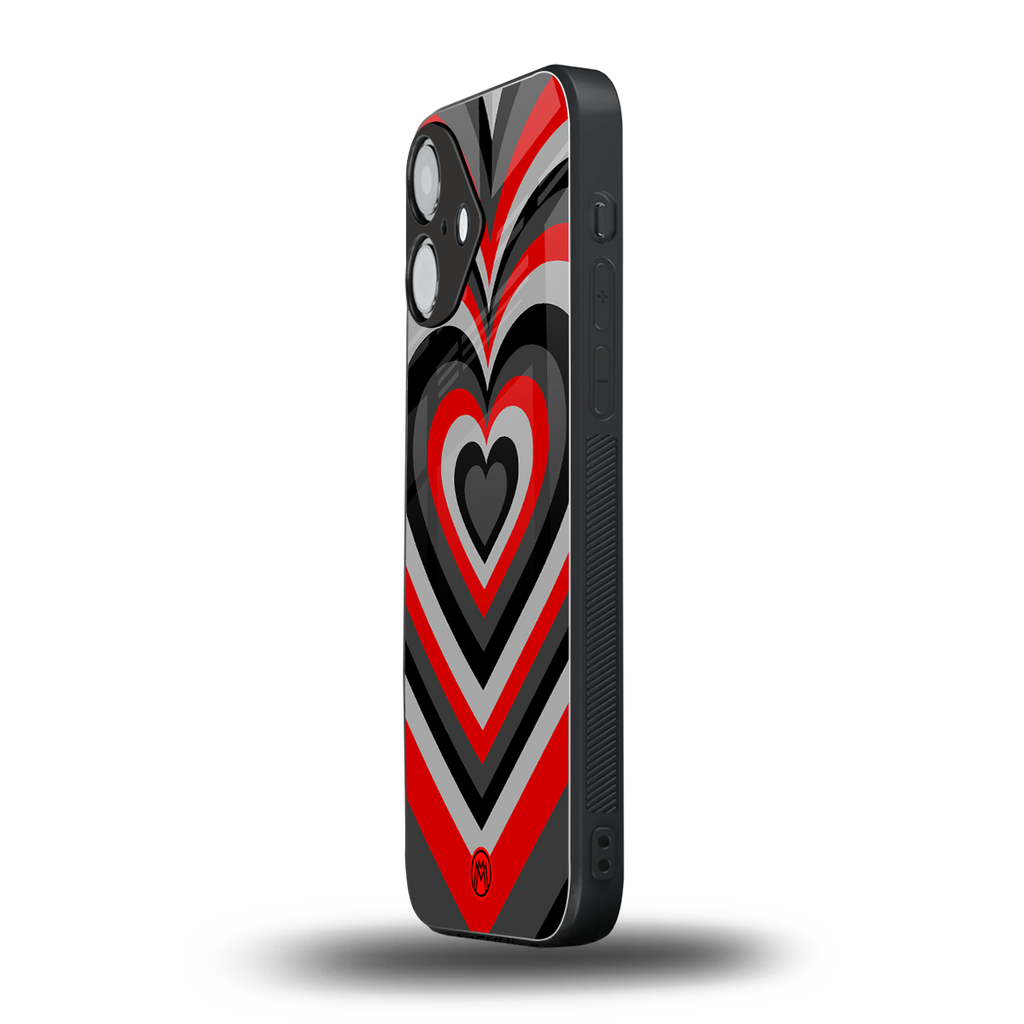 y2k red hearts lucifer edition back phone cover | glass case for iphone 16