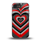 y2k red hearts lucifer edition back phone cover | glass case for iphone 16e