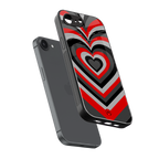 y2k red hearts lucifer edition back phone cover | glass case for iphone 16e