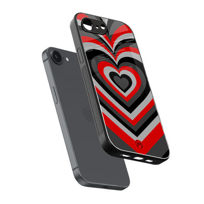 y2k red hearts lucifer edition back phone cover | glass case for iphone 16e