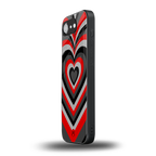 y2k red hearts lucifer edition back phone cover | glass case for iphone 16e