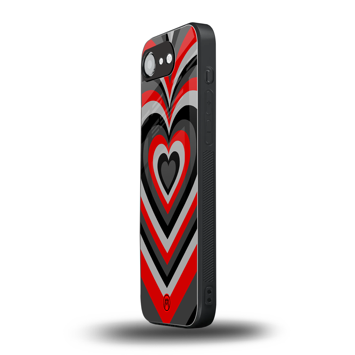 y2k red hearts lucifer edition back phone cover | glass case for iphone 16e