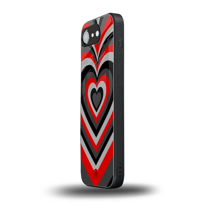 y2k red hearts lucifer edition back phone cover | glass case for iphone 16e