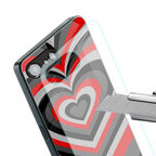 y2k red hearts lucifer edition back phone cover | glass case for iphone 16e