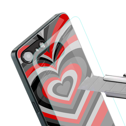 y2k red hearts lucifer edition back phone cover | glass case for iphone 16e