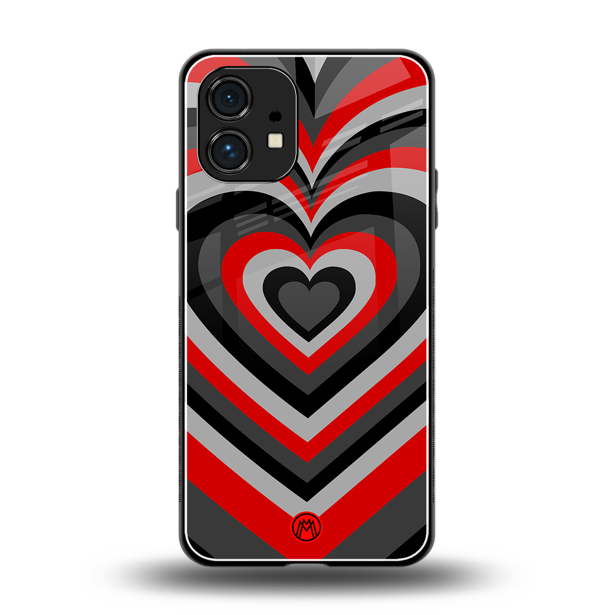 y2k red hearts lucifer edition back phone cover | glass case for nothing phone 1