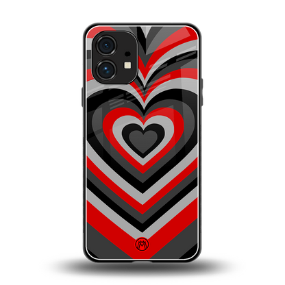 y2k red hearts lucifer edition back phone cover | glass case for nothing phone 1