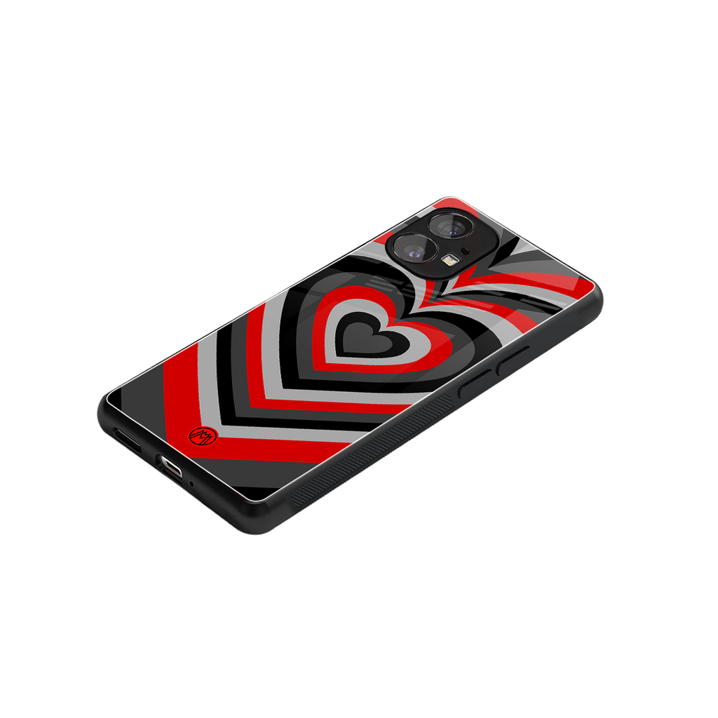 y2k red hearts lucifer edition back phone cover | glass case for nothing phone 1