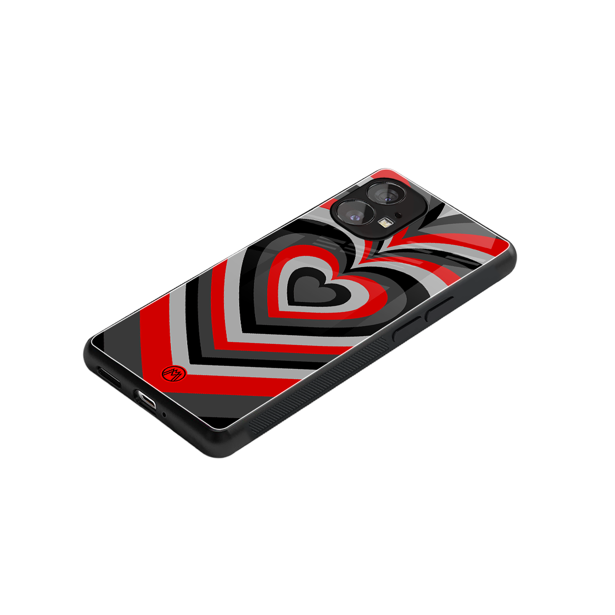 y2k red hearts lucifer edition back phone cover | glass case for nothing phone 1