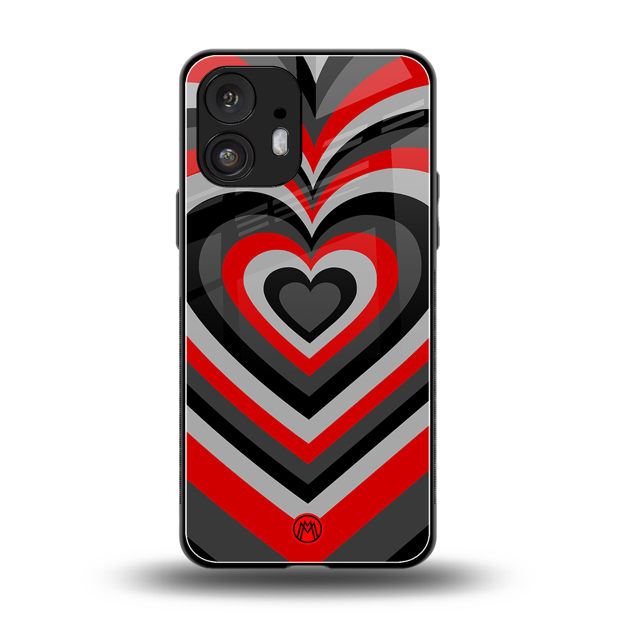 y2k red hearts lucifer edition back phone cover | glass case for nothing phone 2