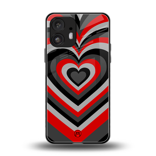 y2k red hearts lucifer edition back phone cover | glass case for nothing phone 2