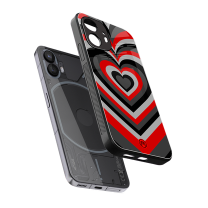 y2k red hearts lucifer edition back phone cover | glass case for nothing phone 2