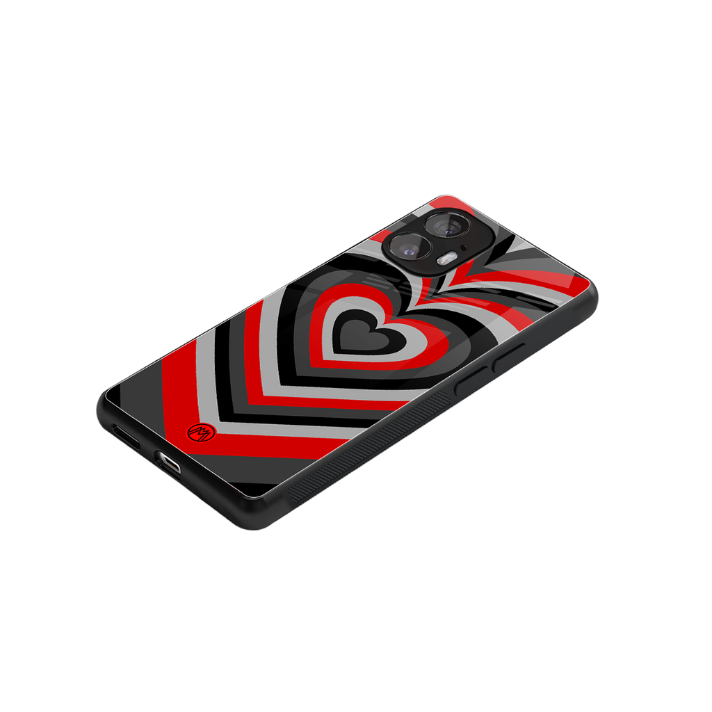 y2k red hearts lucifer edition back phone cover | glass case for nothing phone 2